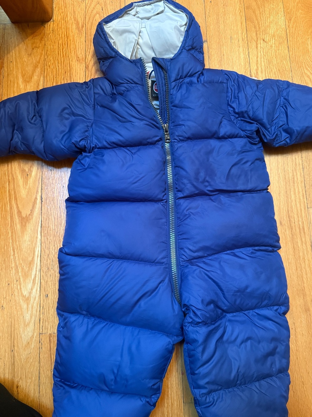 COLMAR Blue Puffer Onesie Cold Weather Snow Suit with Footsies